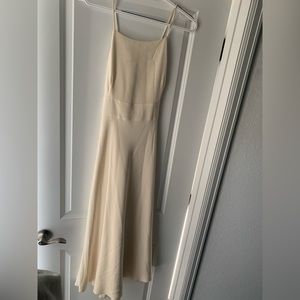 Cream Tea Length Dress